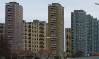 High rise apartments in Glasgow.