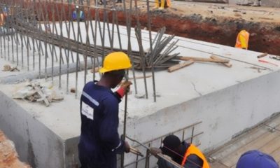 Construction of a flyover in Nigeria.