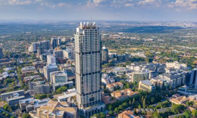 The Leonardo skyscraper, South Africa’s tallest building, rising above Sandton’s skyline in Johannesburg.