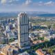 The Leonardo skyscraper, South Africa’s tallest building, rising above Sandton’s skyline in Johannesburg.