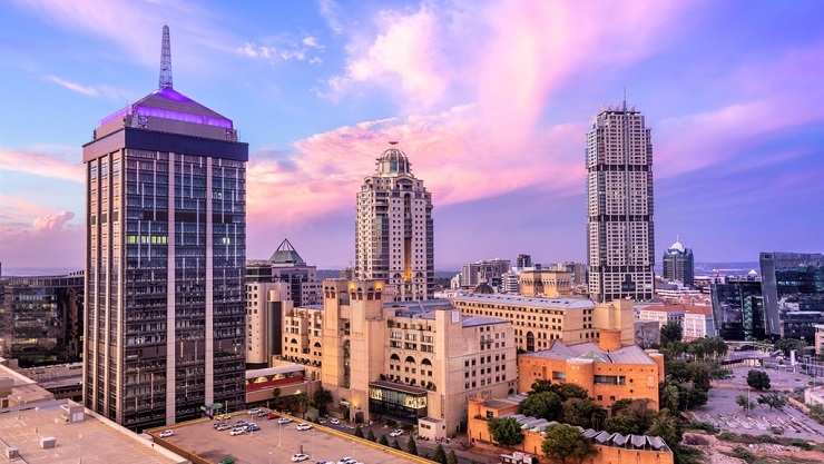 Sandton City Office Tower, a high-rise office building in Sandton, Johannesburg, South Africa.