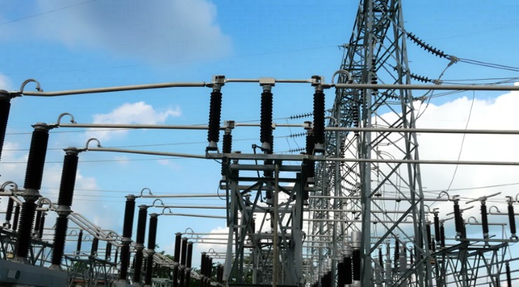 A sub-station on an electrical power grid.