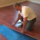 Wooden flooring installation