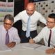 San Marco international sales director Pietro Geremia (right) and Basco Paints boss Kamlesh Shah