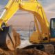 A crawler excavator.