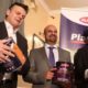 Kansai Plascon EA president Gary Van Der Merwe, Sadolin MD Jamil Virjee and Kansai Plascon East Africa MD Wim Bramer in Nairobi on August 23, 2017.