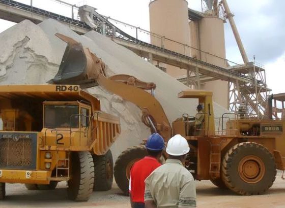 Tanga cement factory in Tanzania.