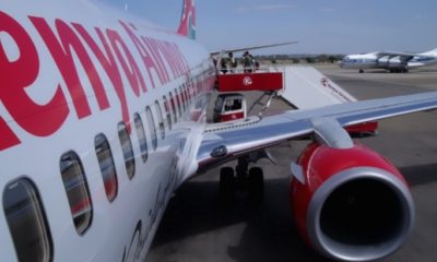 A Kenya airways plane.