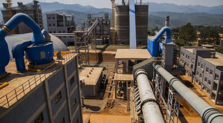 A cement factory in Rwanda.
