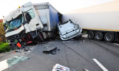 A road accident scene.