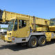A truck crane.