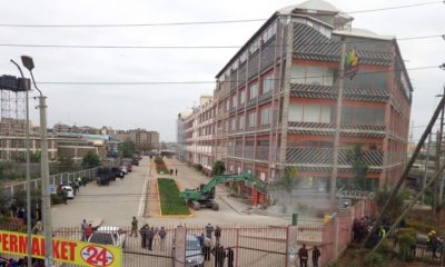 Ongoing demolition of Taj Mall in Nairobi.