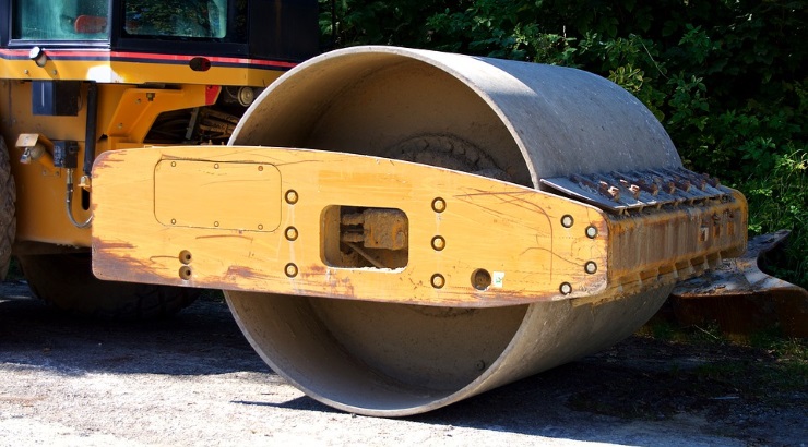 A road construction site.