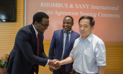 Xiang Wenbo, Evanson Githinji (centre)Bernard Kairu