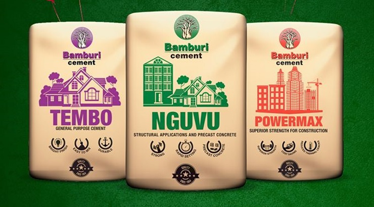 New-look Bamburi Cement bags.