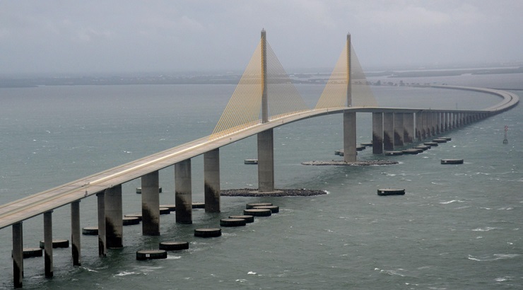 Mombasa Gate Bridge is designed to allow space for ships to pass underneath.