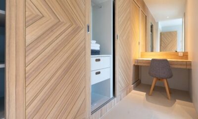 wooden closet door