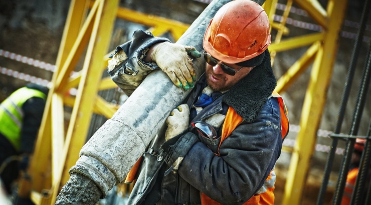 Workers at a construction site.