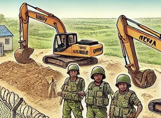 Illustration of a land dispute.