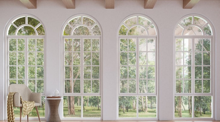 Arched window.
