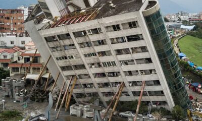 Aftermath of a powerful earthquake.