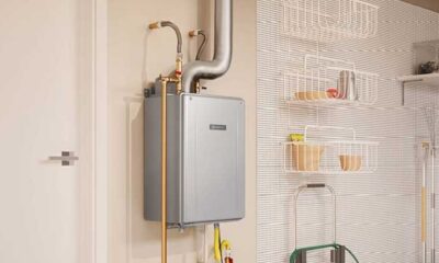 A tankless water heater.