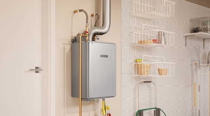 A tankless water heater.