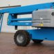 Articulating self-propelled boom lift.