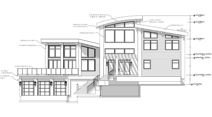 Front elevation drawing
