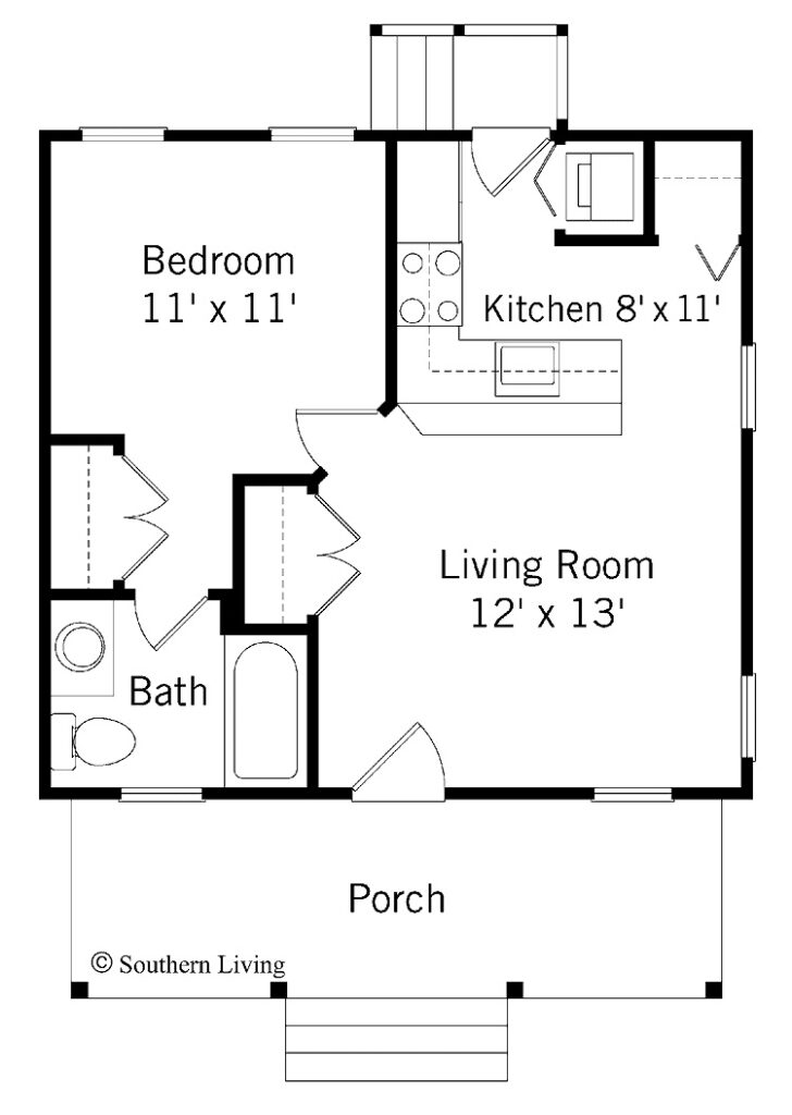 One bedroom house plans | CK
