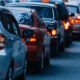 Cars in traffic jam