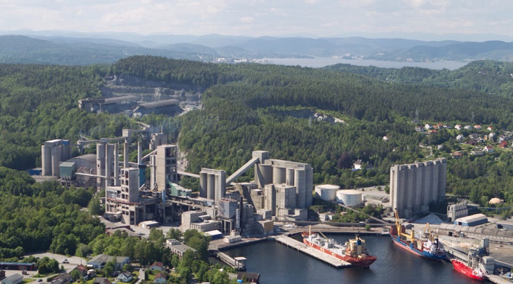 Heidelberg Materials factory in Brevik, Norway.