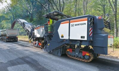 A Wirtgen cold milling machine.