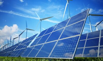 A hybrid renewable energy plant.