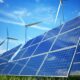 A hybrid renewable energy plant.