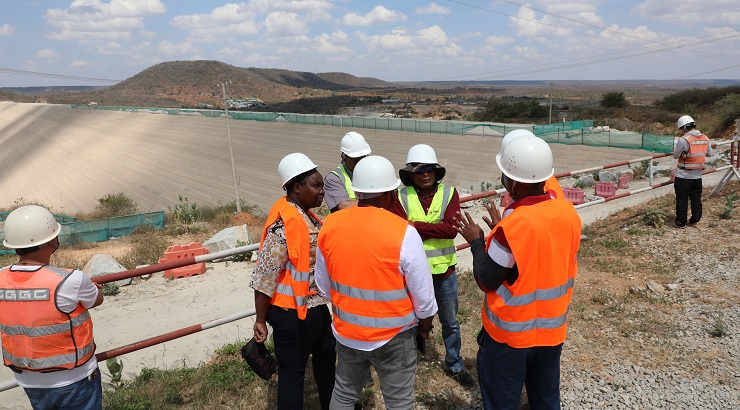 AfDB officials visit the Thwake dam site on March 4, 2025