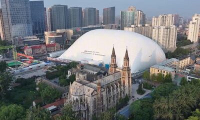Inflatable dome in Jinan City in China