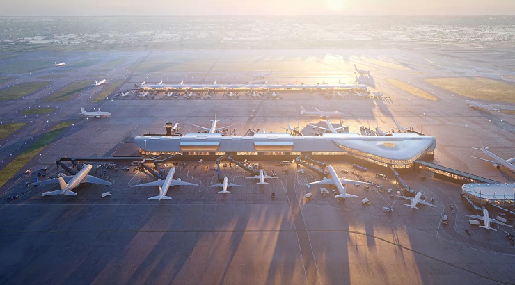 Rendering of O’Hare’s new concourses D and E.