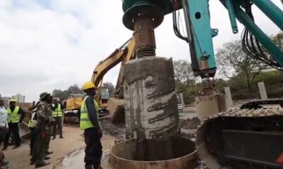 Ongoing road work at Kenyatta Avenue in Nairobi.
