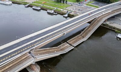 The Carola Bridge in Dresden, Germany.