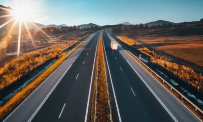 A scenic highway view on a sunny day.