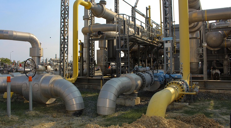A liquefied natural gas facility.