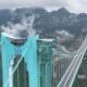 The Huajiang Grand Canyon Bridge in China.