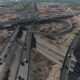 Aerial view of I-10 in Tucson, Arizona.
