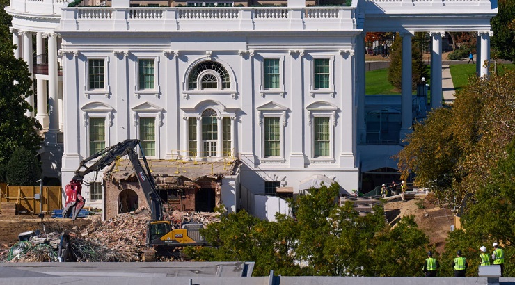 East Wing demolition under way for Trump’s $200 million ballroom plan. (Photo: Courtesy)