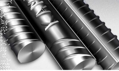 Rebar steel bars used to reinforce concrete