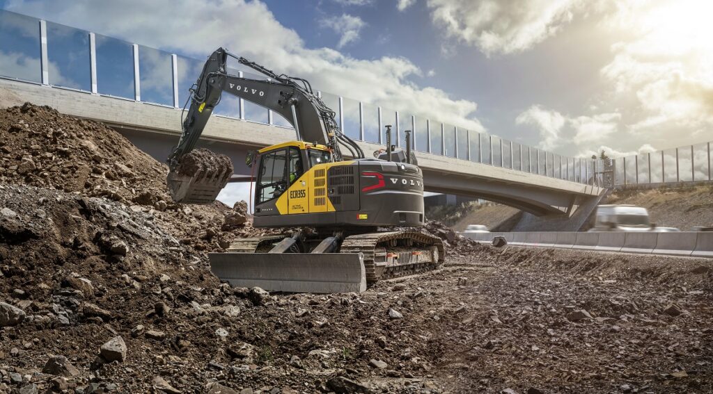 Volvo ECR355 Short-Swing Excavator.