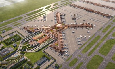 Artist's impression of Bishoftu Airport by Zaha Hadid Architects.